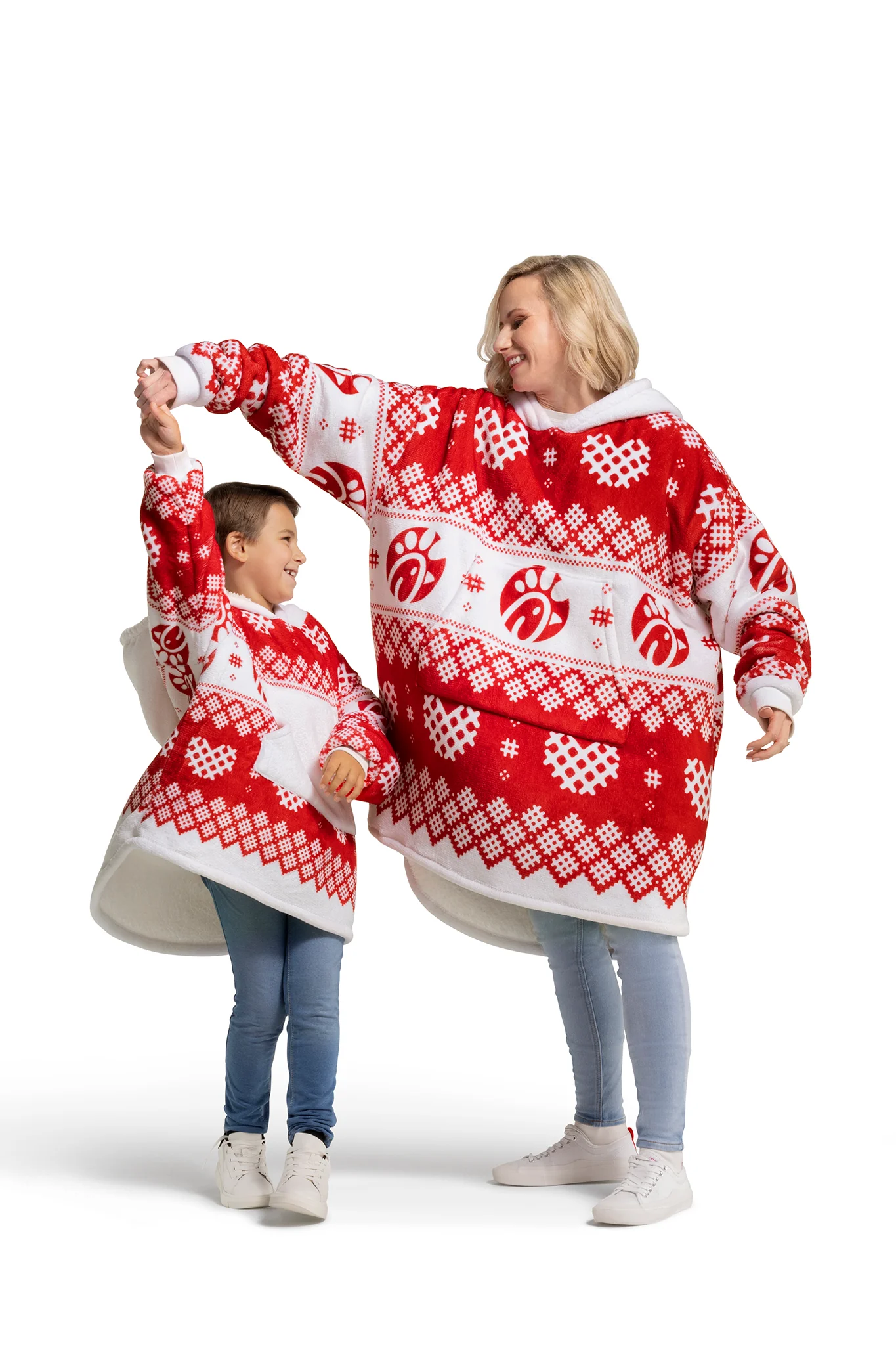 Waffly Wonderful Kids Fleece Lined Wearable Blanket - Image 4